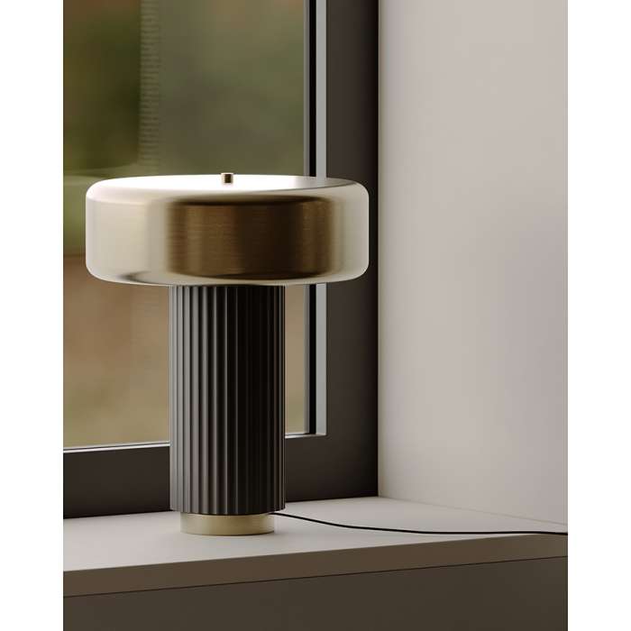 Лампа настольная stone, D28х35 см, черная/золотистая Bergenson Bjorn BB0000430