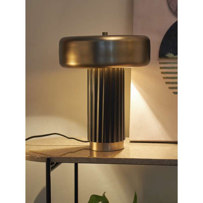 Лампа настольная stone, D28х35 см, черная/золотистая Bergenson Bjorn BB0000430