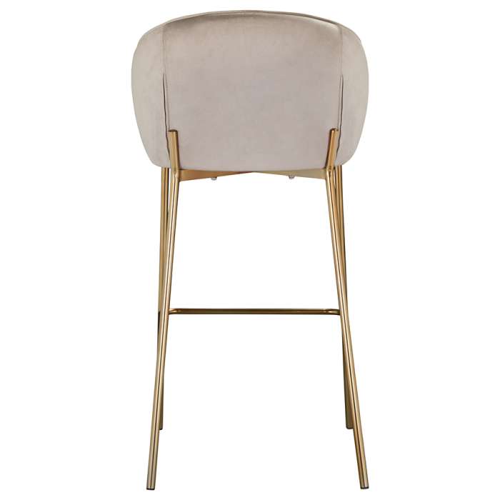 Стул барный coral, велюр, серо-бежевый Bergenson Bjorn LA-BECH-CH108-80