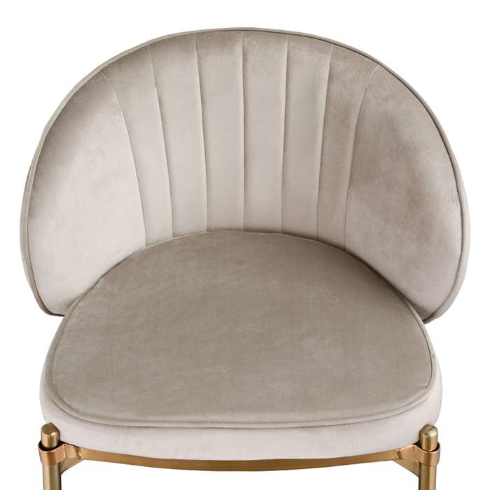 Стул барный coral, велюр, серо-бежевый Bergenson Bjorn LA-BECH-CH108-80