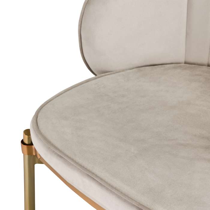 Стул барный coral, велюр, серо-бежевый Bergenson Bjorn LA-BECH-CH108-80