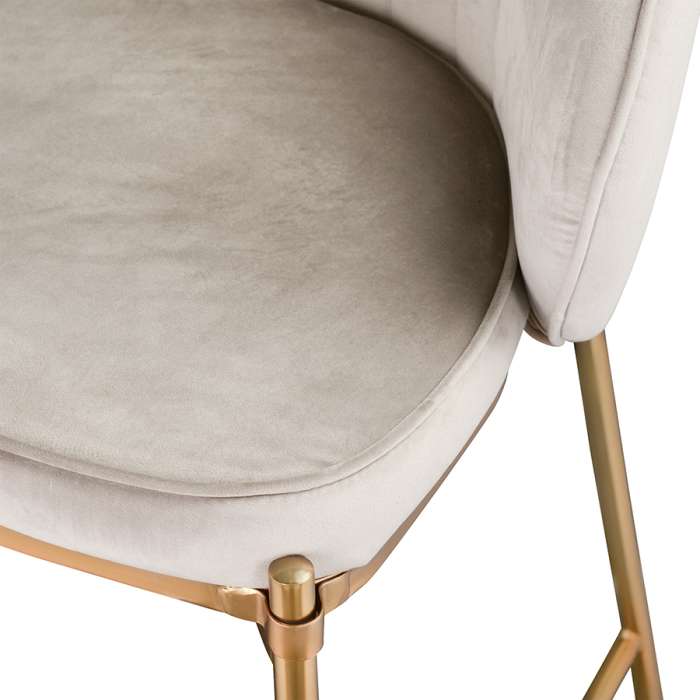 Стул барный coral, велюр, серо-бежевый Bergenson Bjorn LA-BECH-CH108-80