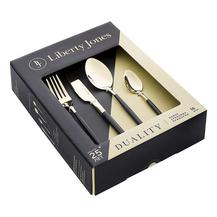 Набор столовых приборов duality, золотистые, 16 пред. Liberty Jones LJ0000207