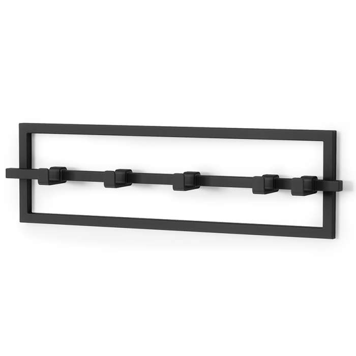 Вешалка настенная cubiko, 53 см, черная, 5 крючков UMBRA 1016881-040