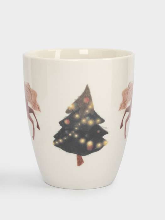 Кружка, 320 мл, фарфор N, белая, Лошадка у елки, Child holiday ANNA LAFARG ANLAF-FNG2301-5