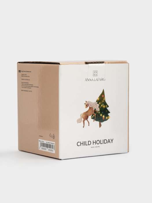 Кружка, 320 мл, фарфор N, белая, Лошадка у елки, Child holiday ANNA LAFARG ANLAF-FNG2301-5