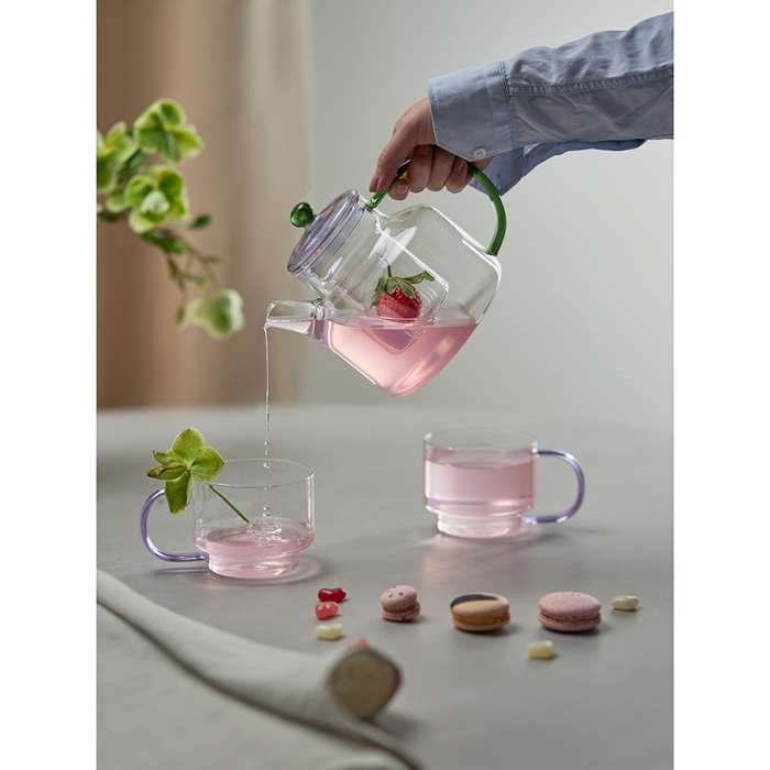 Набор кружек orb, 400 мл, прозрачные/фиолетовые, 2 шт. Liberty Jones LJ0000368