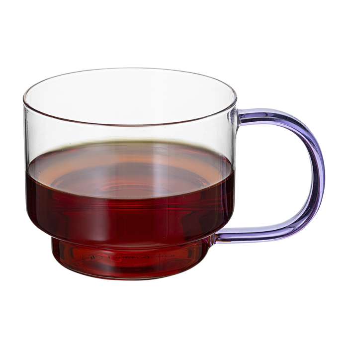 Набор кружек orb, 400 мл, прозрачные/фиолетовые, 2 шт. Liberty Jones LJ0000368