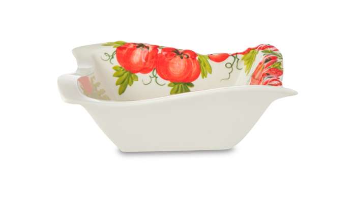 Салатник квадратный Томаты 25 см, керамика EDELWEISS EDW-8003T