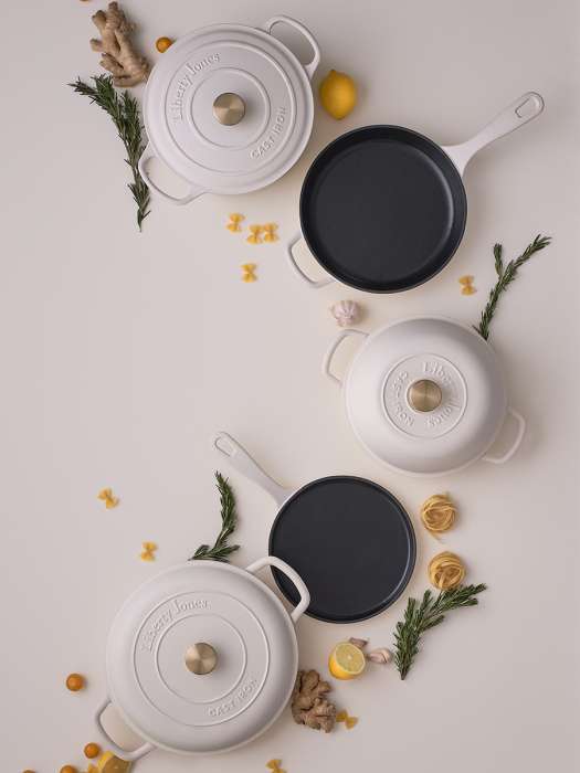 Сотейник с крышкой из коллекции "Шеффилд", D30 см, молочный Liberty Jones LJ0000574