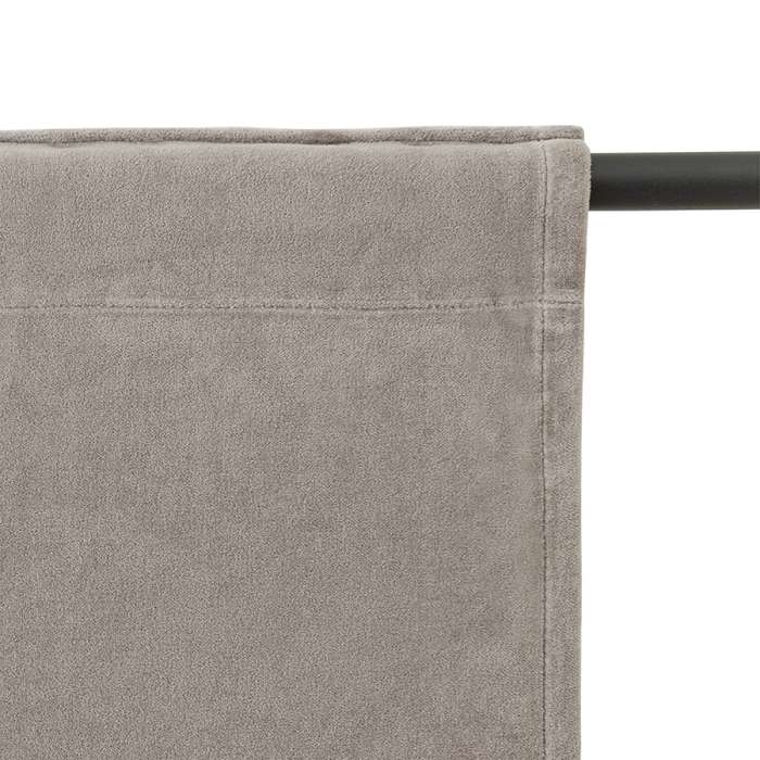 Штора из хлопкового бархата серого цвета из коллекции essential, 150х290 см Tkano TK23-CUR0008