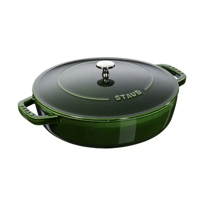Сотейник "чистера" с чугунной  крышкой, 28 см, 3,7 л базилик STAUB 12612885