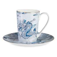 Набор чайный Decor de table Дракон 2 предмета, фарфор костяной, синий