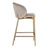 Стул полубарный coral, велюр, серо-бежевый Bergenson Bjorn LA-BECH-CH108-80L
