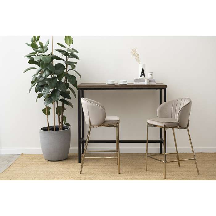 Стул полубарный coral, велюр, серо-бежевый Bergenson Bjorn LA-BECH-CH108-80L