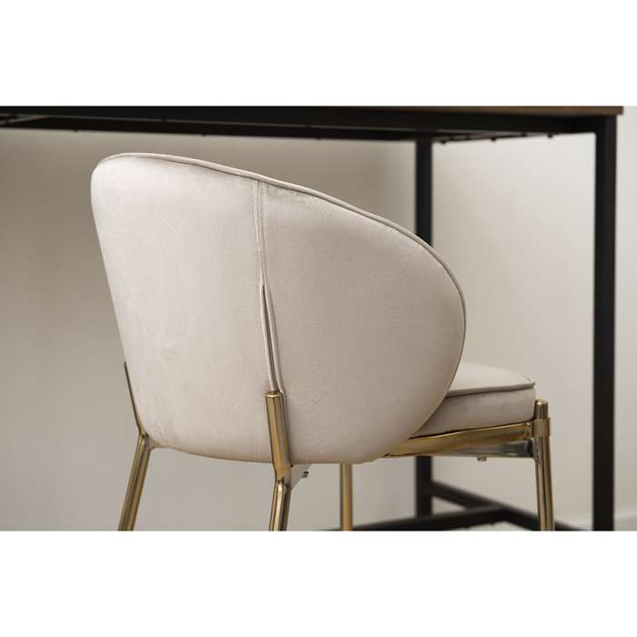 Стул полубарный coral, велюр, серо-бежевый Bergenson Bjorn LA-BECH-CH108-80L