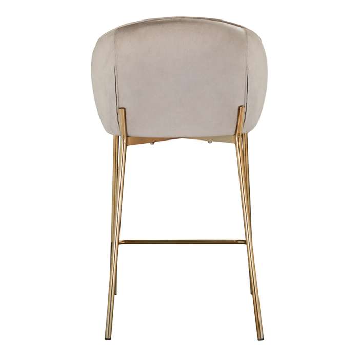 Стул полубарный coral, велюр, серо-бежевый Bergenson Bjorn LA-BECH-CH108-80L