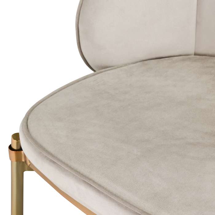 Стул полубарный coral, велюр, серо-бежевый Bergenson Bjorn LA-BECH-CH108-80L