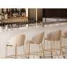 Стул полубарный coral, велюр, серо-бежевый Bergenson Bjorn LA-BECH-CH108-80L