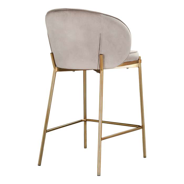 Стул полубарный coral, велюр, серо-бежевый Bergenson Bjorn LA-BECH-CH108-80L