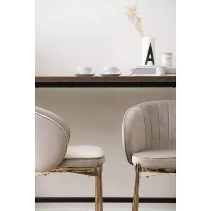 Стул полубарный coral, велюр, серо-бежевый Bergenson Bjorn LA-BECH-CH108-80L