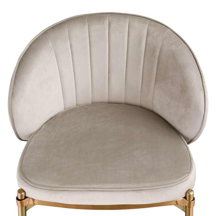 Стул полубарный coral, велюр, серо-бежевый Bergenson Bjorn LA-BECH-CH108-80L