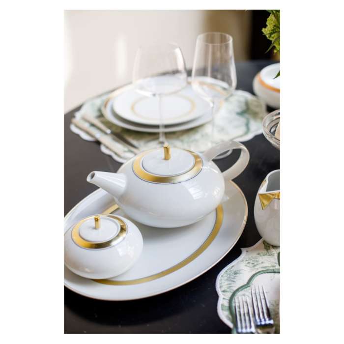 Сервиз чайный Vista Alegre Домо Золотой на 6 персон 21 предмет, фарфор