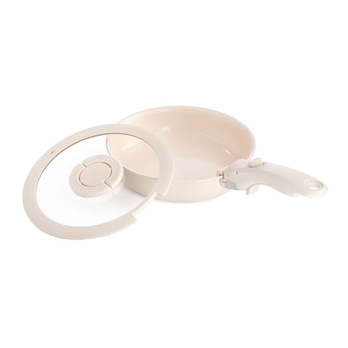 Сковорода с крышкой и съемной ручкой smart ceramic, D20 см Smart Solutions SS0000382