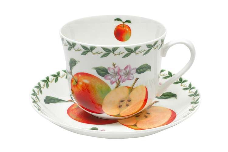 Чашка с блюдцем Яблоко в подарочной упаковке Фруктовый сад 0.48л MAXWELL & WILLIAMS MW637-PB8105