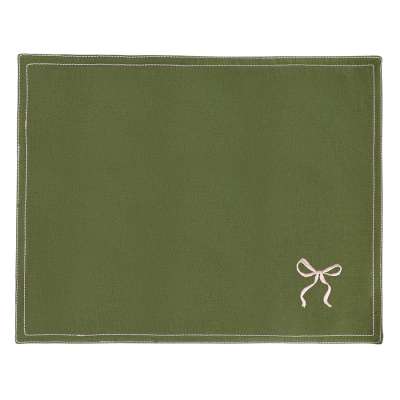 Салфетка под приборы fancy bows оливкового цвета из коллекции essential, 35х45 см Tkano TK25-PM0012