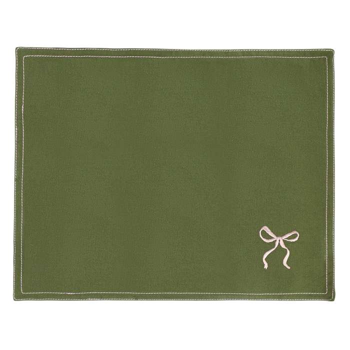 Салфетка под приборы fancy bows оливкового цвета из коллекции essential, 35х45 см Tkano TK25-PM0012