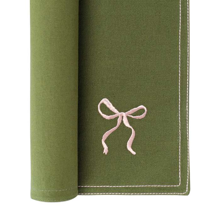 Салфетка под приборы fancy bows оливкового цвета из коллекции essential, 35х45 см Tkano TK25-PM0012