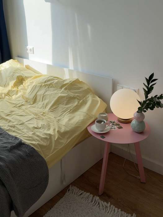 Комплект постельного белья из стираного перкаля светло-желтого цвета из коллекции essential, 150х200 см Tkano TK24-DC0021