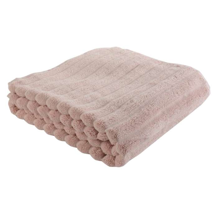 Полотенце банное waves цвета пыльной розы из коллекции essential, 70х140 см Tkano TK18-BT0022