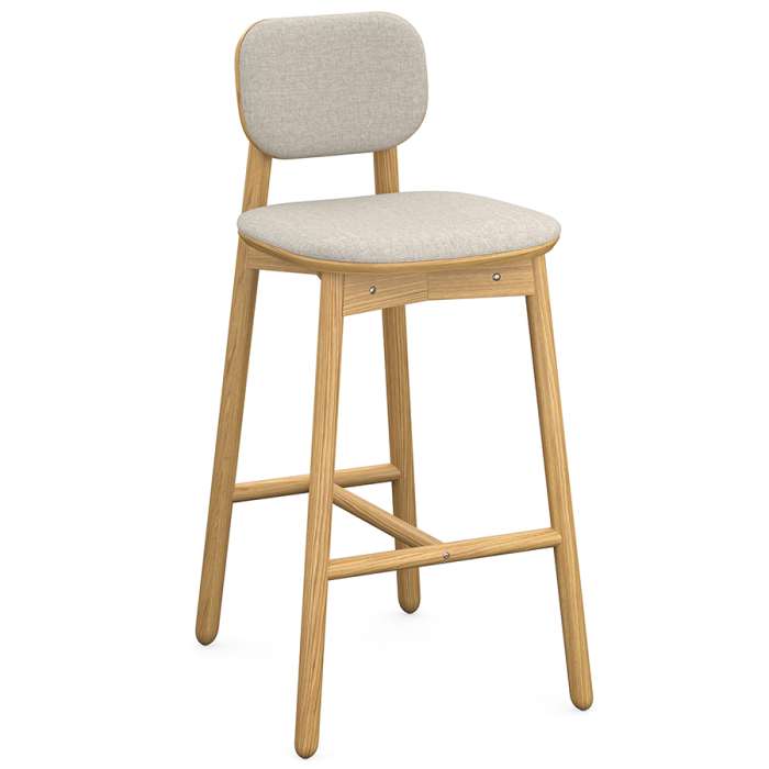 Стул барный с обивкой saga, рогожка, бежевый LATITUDE SGBRDBCHUPHLBSKBG