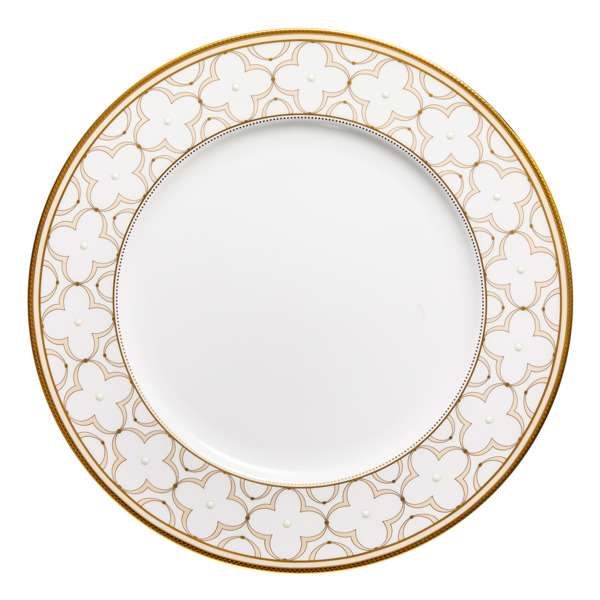 Тарелка обеденная Noritake Трефолио, золотой кант 28 см