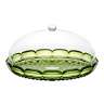 Блюдо сервировочное с крышкой vanity, D30 см, зеленое Guzzini 131801SAC13