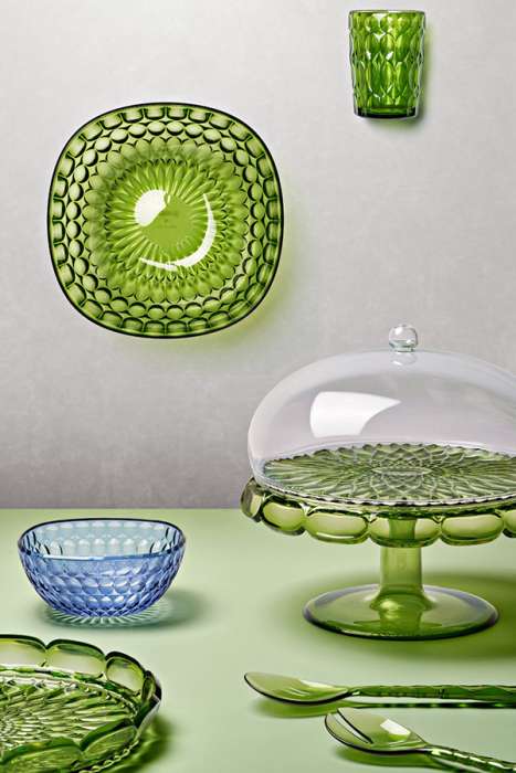 Блюдо сервировочное с крышкой vanity, D30 см, зеленое Guzzini 131801SAC13