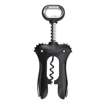 Штопор BarCraft с крыльями, черный Kitchen Craft BCSCREWWING