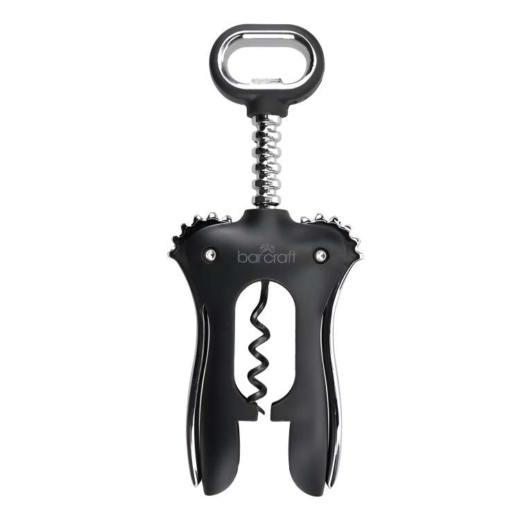 Штопор BarCraft с крыльями, черный Kitchen Craft BCSCREWWING
