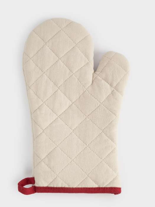 Прихватка-варежка, 18x30 см, хлопок, серо-бежевая, Олень в шарфе, Deer ANNA LAFARG ANLAF-SKW25-1OM