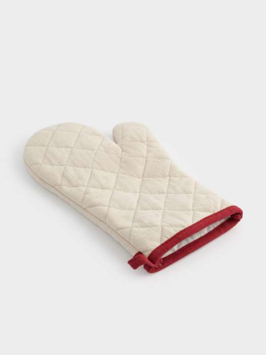 Прихватка-варежка, 18x30 см, хлопок, серо-бежевая, Олень в шарфе, Deer ANNA LAFARG ANLAF-SKW25-1OM