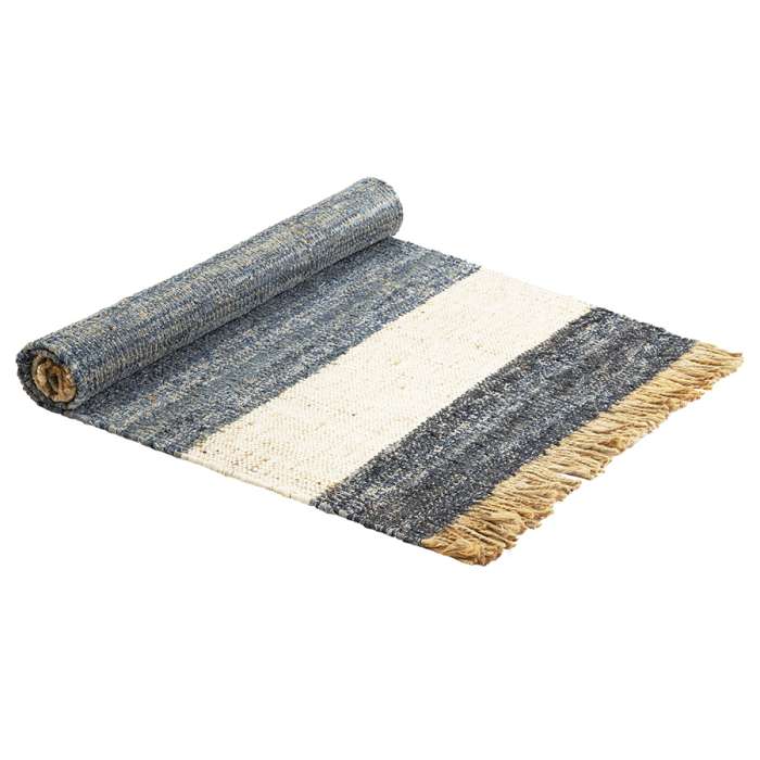 Ковер из джута, денима и шерсти hyderabad из коллекции ethnic, 120х180см Tkano TK23-DR0023