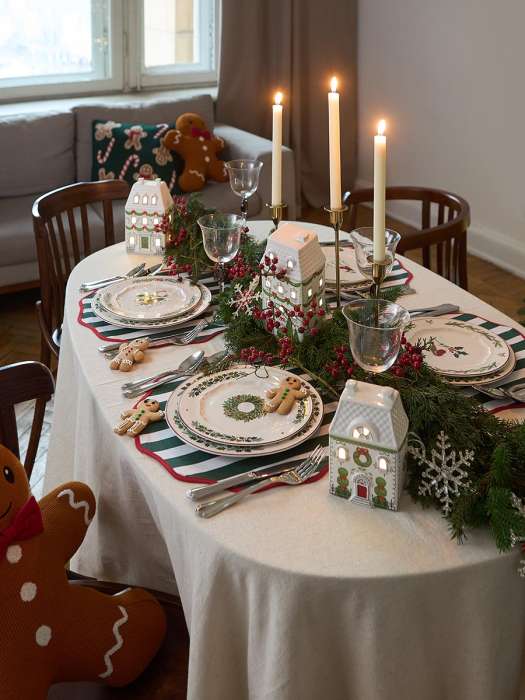Салфетка под приборы trendy christmas зеленого цвета из коллекции new year essential, D40 см Tkano TK25-PM0015