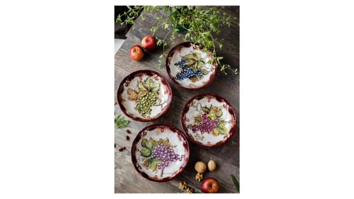 Салатник Certified Int. Виноделие.Красный виноград-2 21 см, керамика CER23739-4