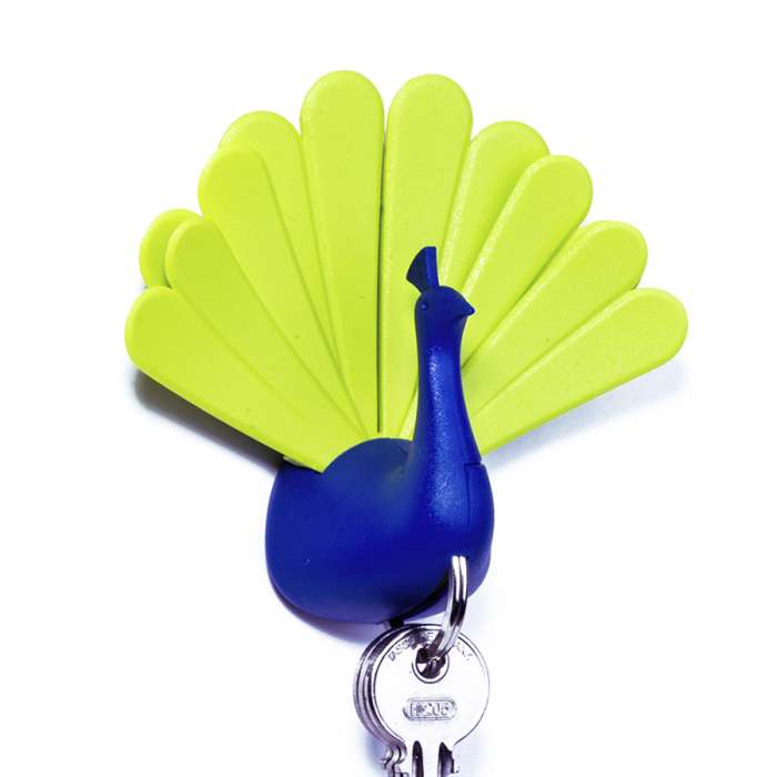 Ключница peacock, синяя/зеленая QUALY QL10193-BG