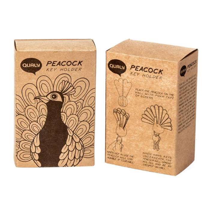 Ключница peacock, синяя/зеленая QUALY QL10193-BG