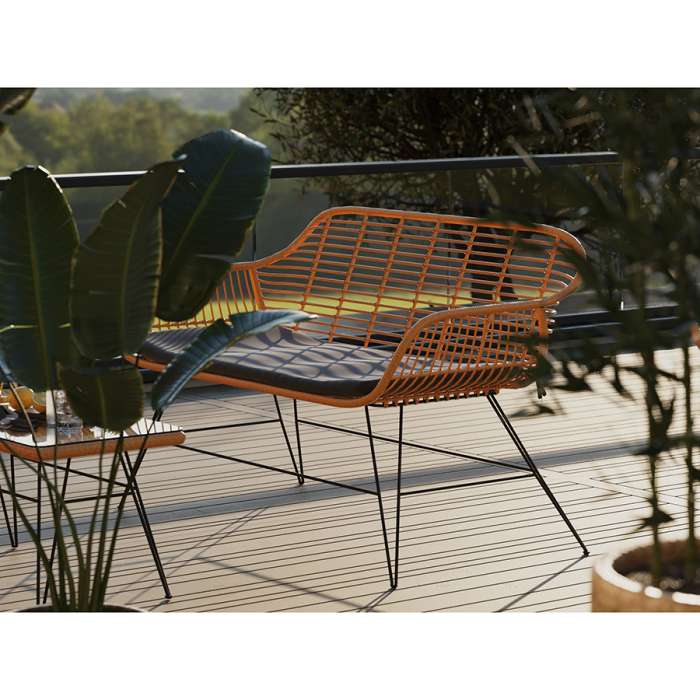 Кушетка vetle bent, 125х68х81 см, ротанг Bergenson Bjorn BB0000480