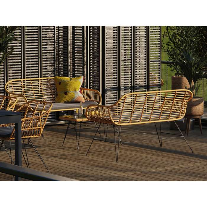 Кушетка vetle bent, 125х68х81 см, ротанг Bergenson Bjorn BB0000480