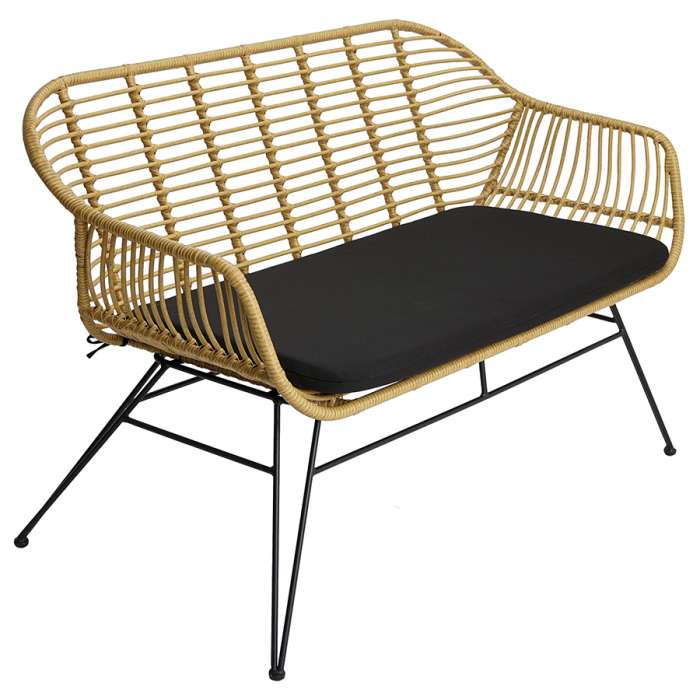 Кушетка vetle bent, 125х68х81 см, ротанг Bergenson Bjorn BB0000480